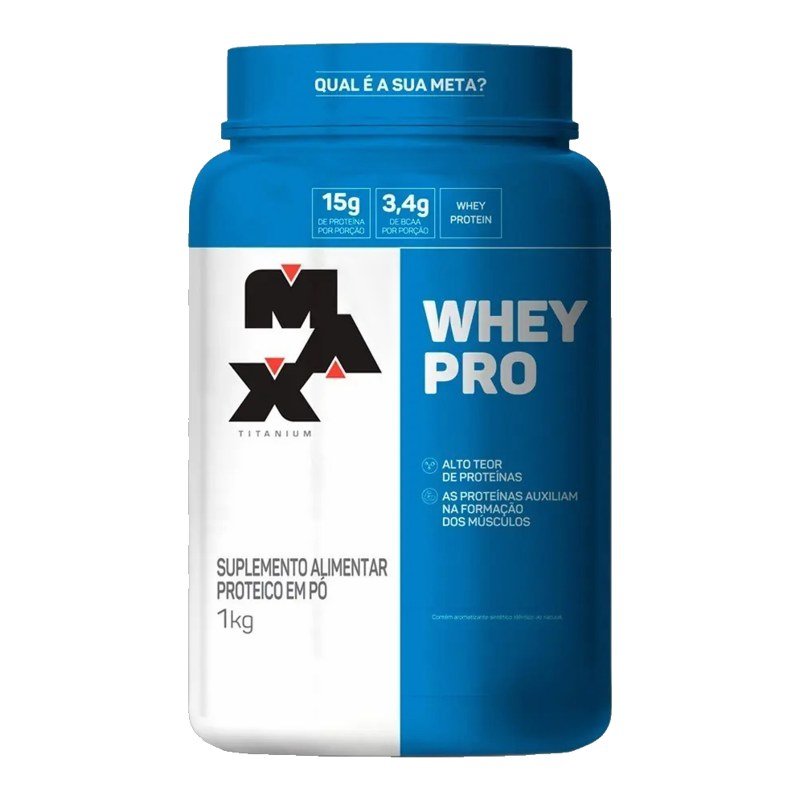 Whey Pro Max Titanium Vitamina de frutas 1000 g