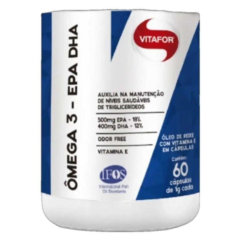 Ômega 3 Tg Epa Dha Vitafor 60 Cápsulas Sem Sabor
