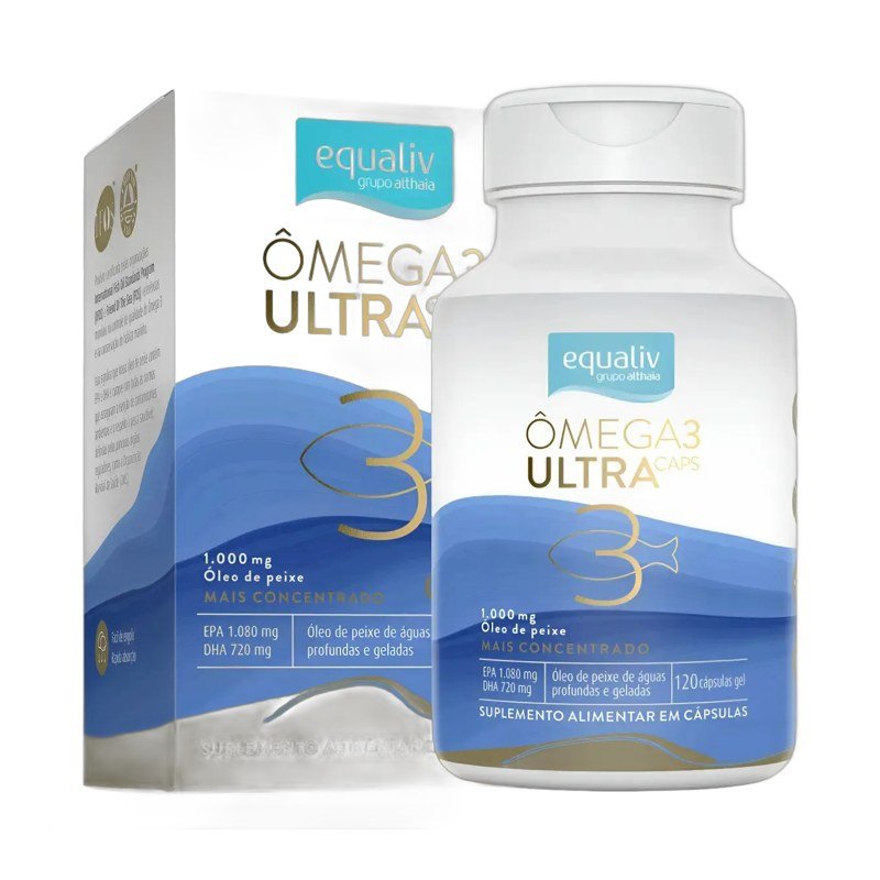 Equaliv Ômega 3 Ultra 1000 Mg Epa 1080 Dha 720 120 Cápsulas Gel Sem Sabor